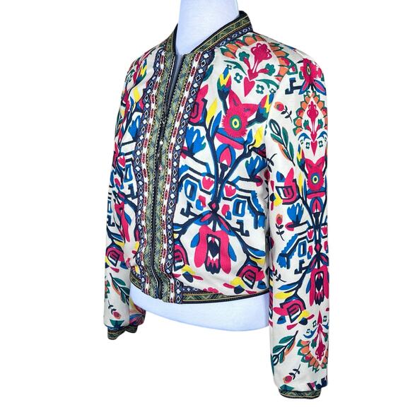 Desigual Suiza Safari Reversible Bomber Jacket EU Size 38=US 6/S NWOT - Picture 15 of 16